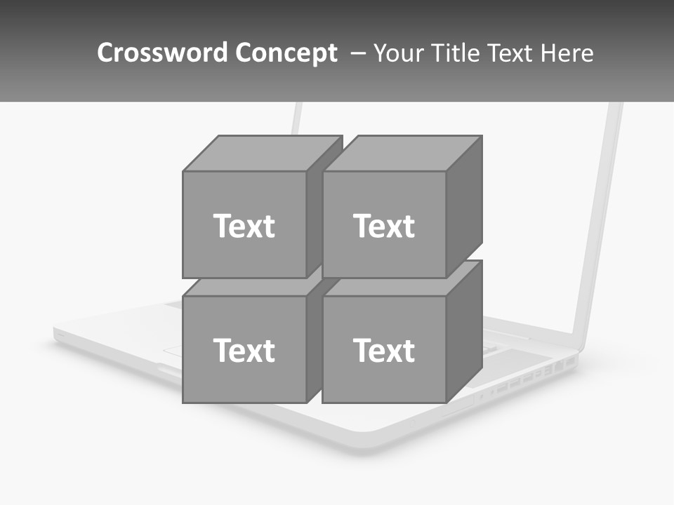 A Laptop Computer With A White Background PowerPoint Template