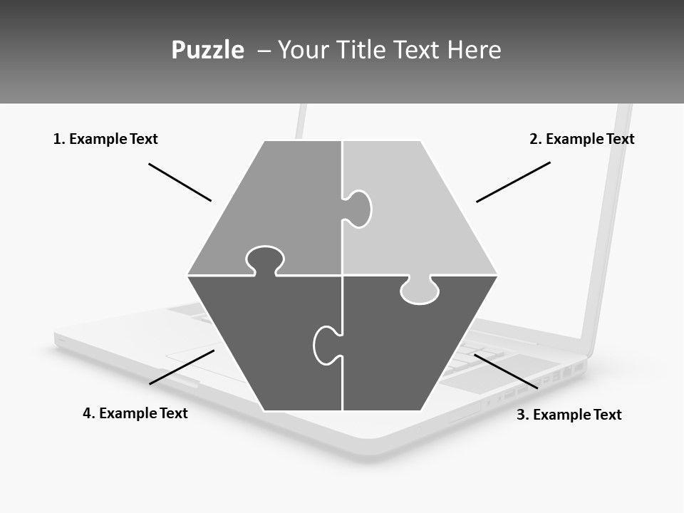 A Laptop Computer With A White Background PowerPoint Template