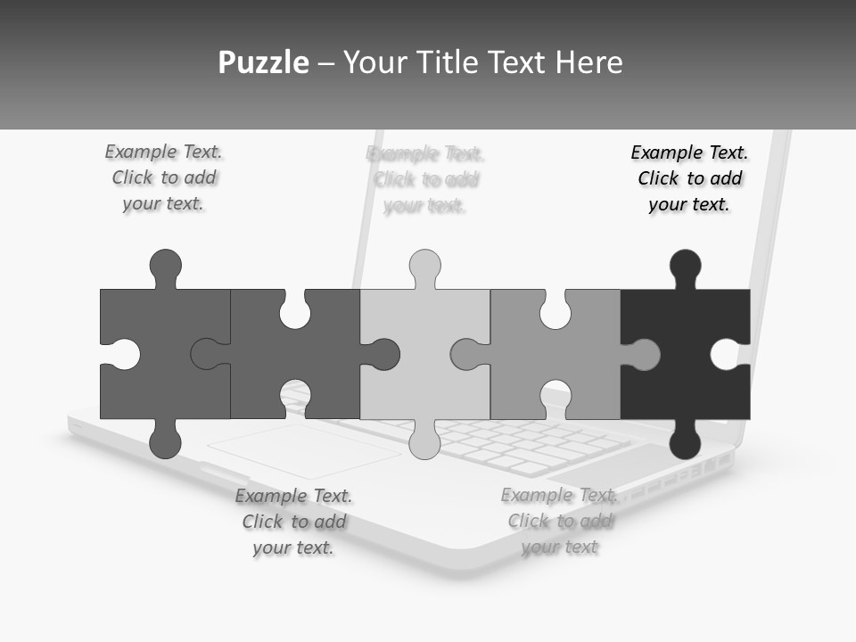 A Laptop Computer With A White Background PowerPoint Template
