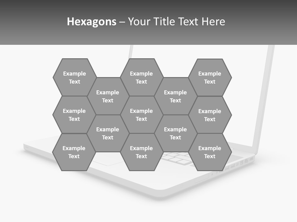 A Laptop Computer With A White Background PowerPoint Template