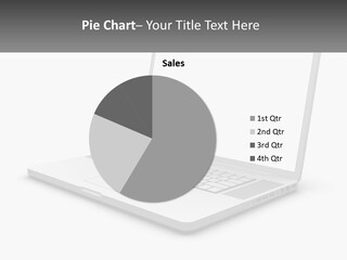 A Laptop Computer With A White Background PowerPoint Template