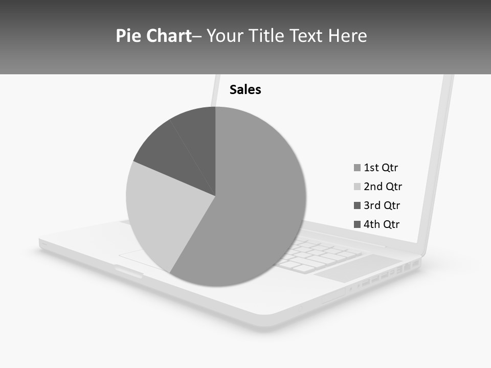A Laptop Computer With A White Background PowerPoint Template