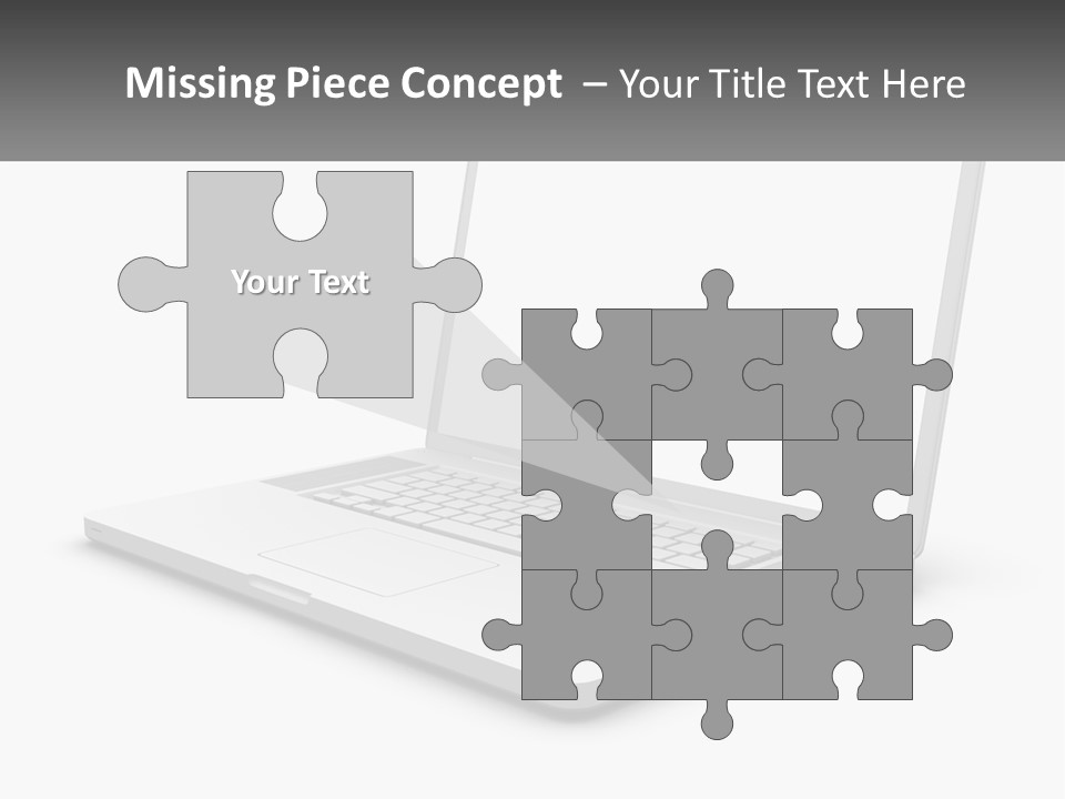 A Laptop Computer With A White Background PowerPoint Template