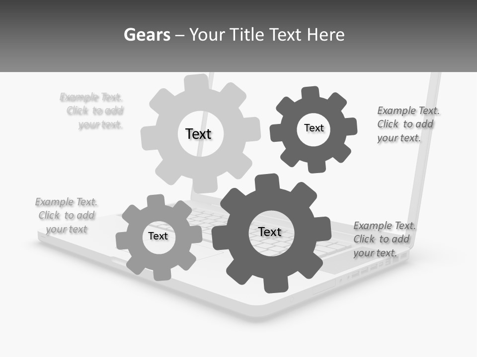 A Laptop Computer With A White Background PowerPoint Template