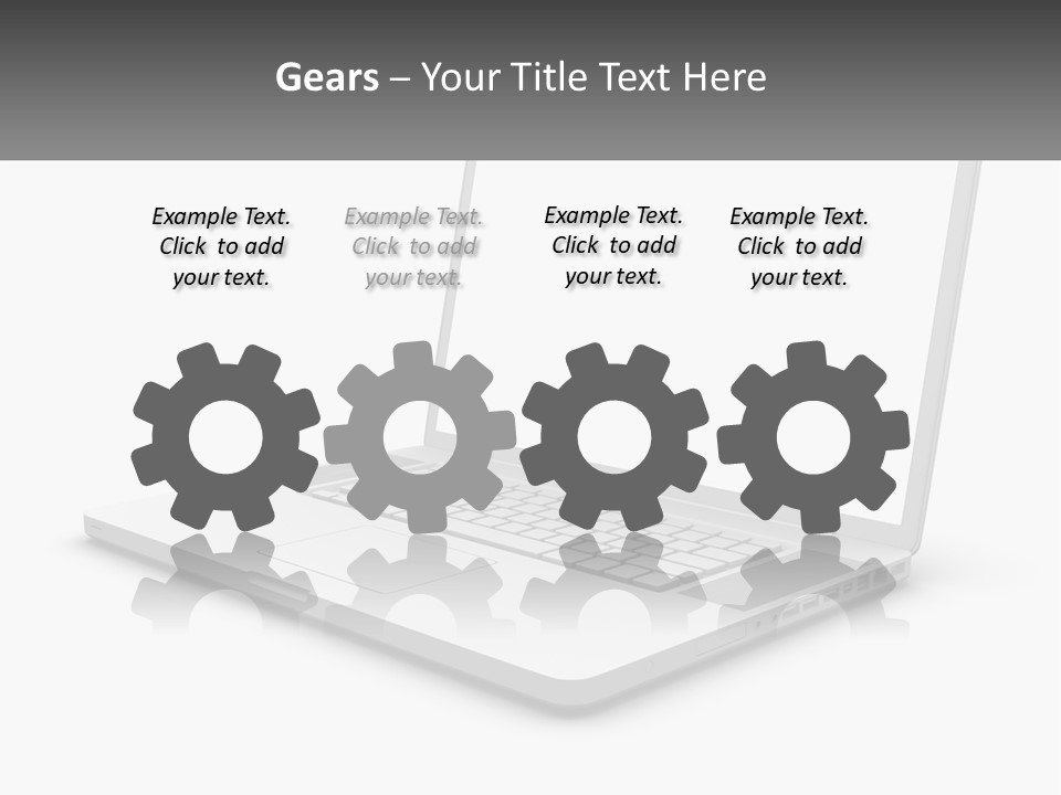 A Laptop Computer With A White Background PowerPoint Template