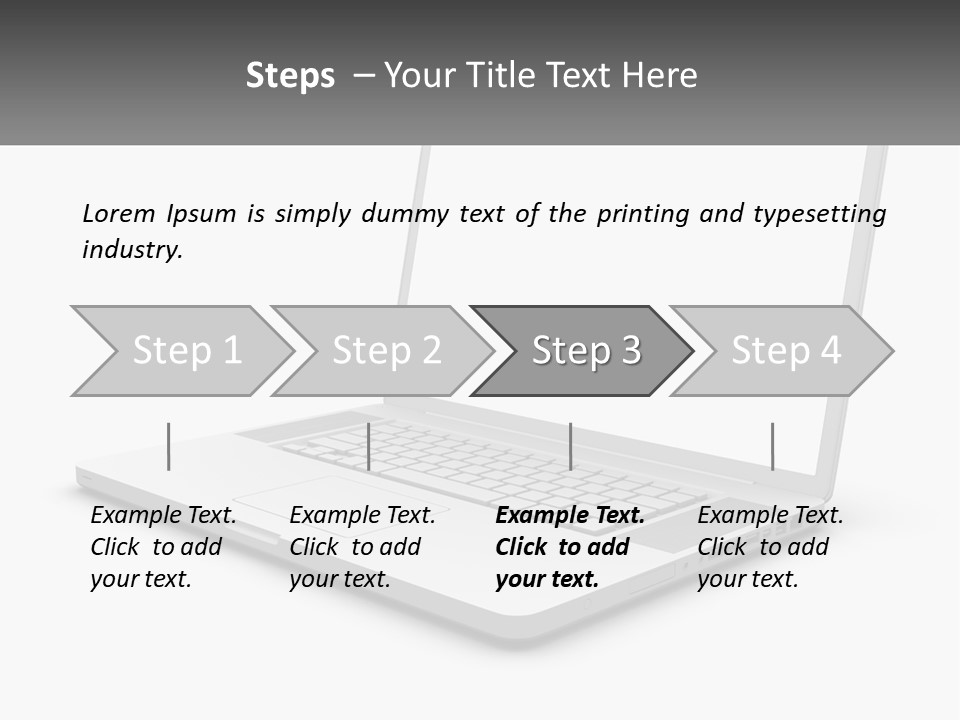 A Laptop Computer With A White Background PowerPoint Template