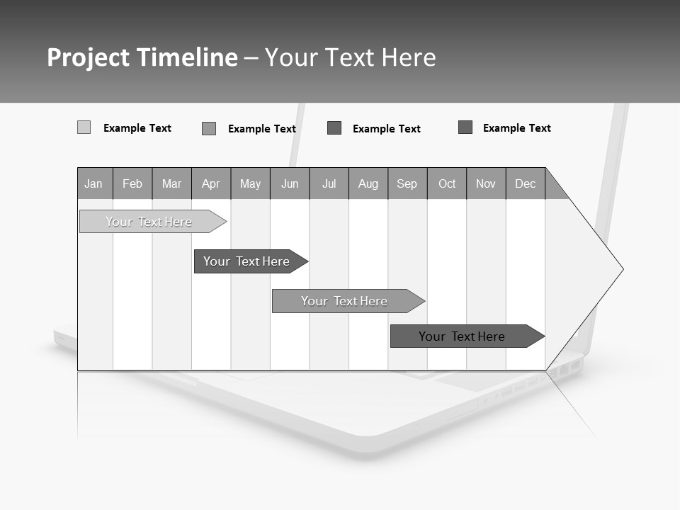 A Laptop Computer With A White Background PowerPoint Template