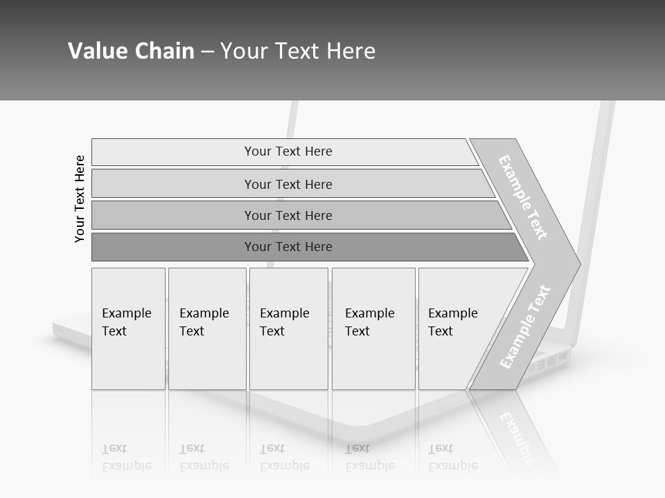 A Laptop Computer With A White Background PowerPoint Template