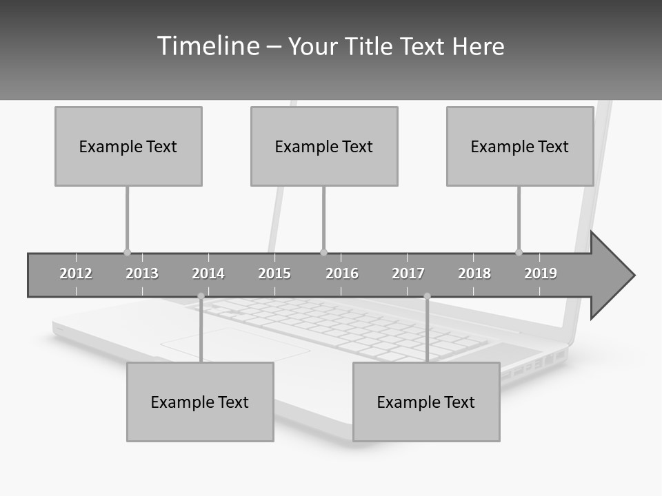 A Laptop Computer With A White Background PowerPoint Template