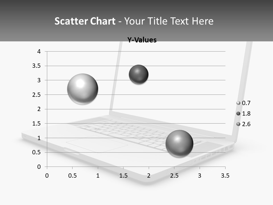A Laptop Computer With A White Background PowerPoint Template