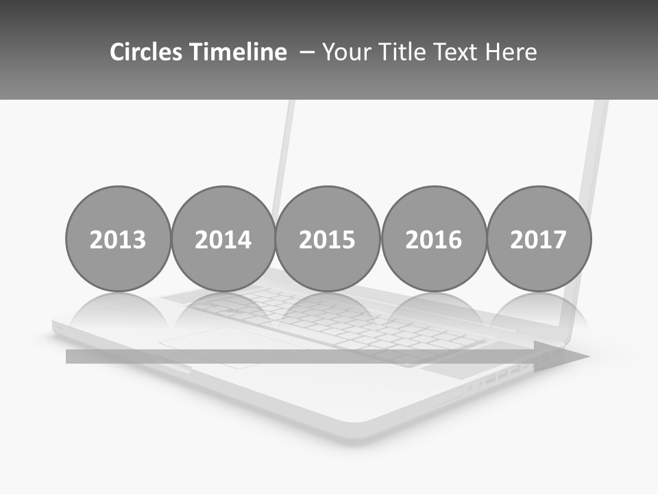 A Laptop Computer With A White Background PowerPoint Template