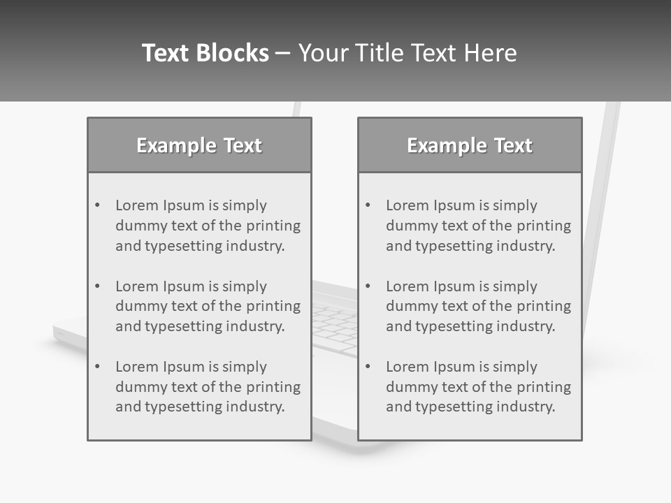 A Laptop Computer With A White Background PowerPoint Template