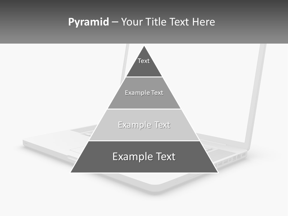 A Laptop Computer With A White Background PowerPoint Template