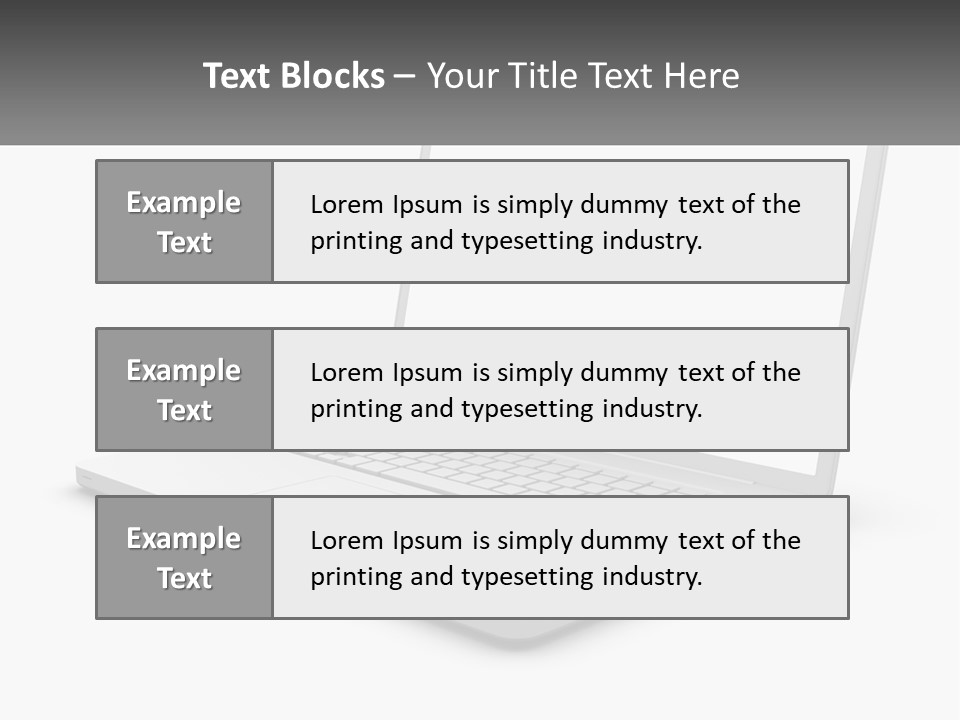 A Laptop Computer With A White Background PowerPoint Template
