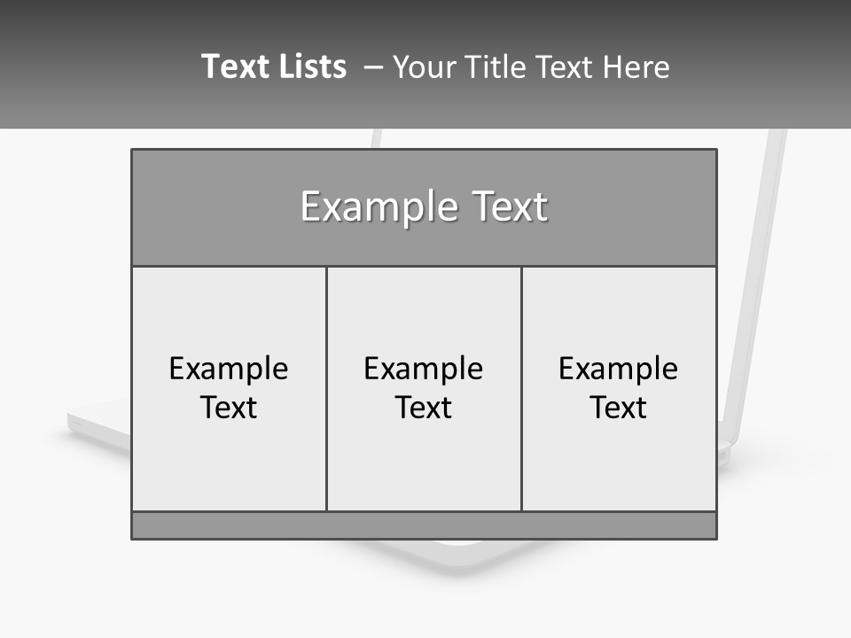 A Laptop Computer With A White Background PowerPoint Template