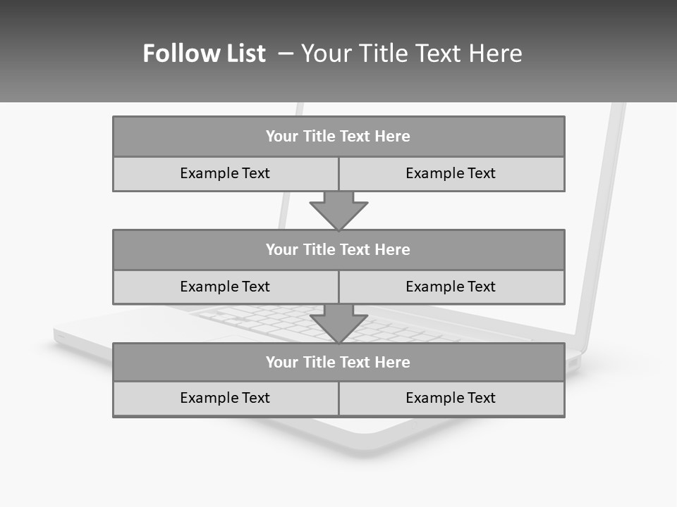 A Laptop Computer With A White Background PowerPoint Template
