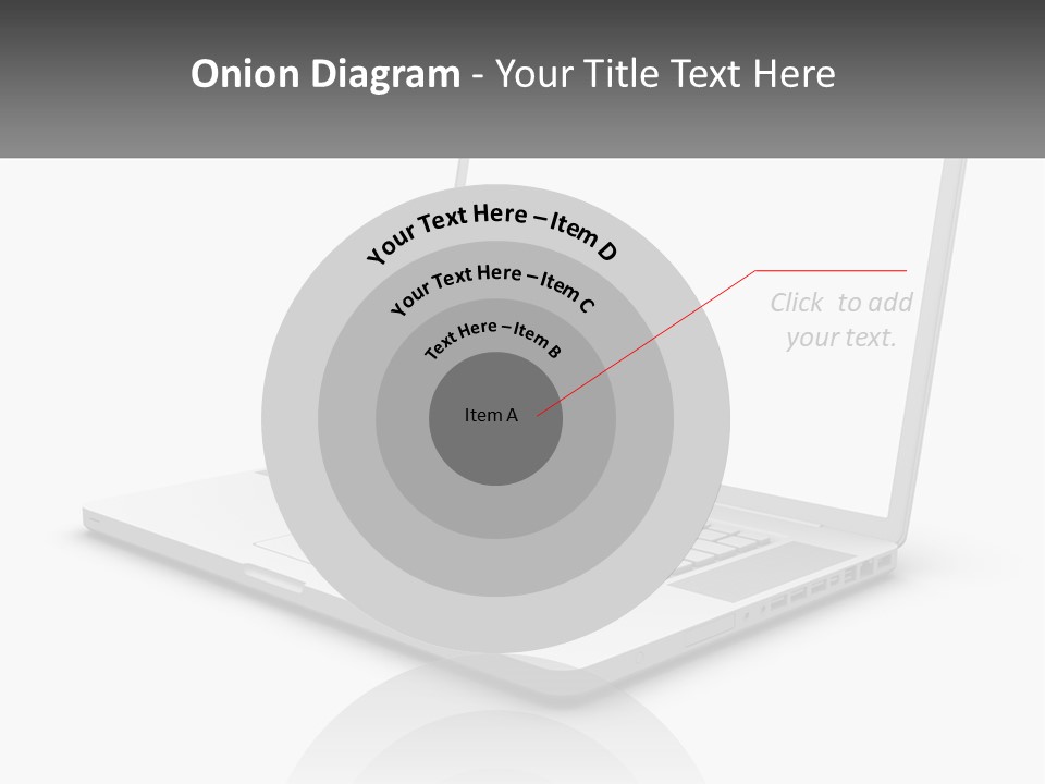 A Laptop Computer With A White Background PowerPoint Template