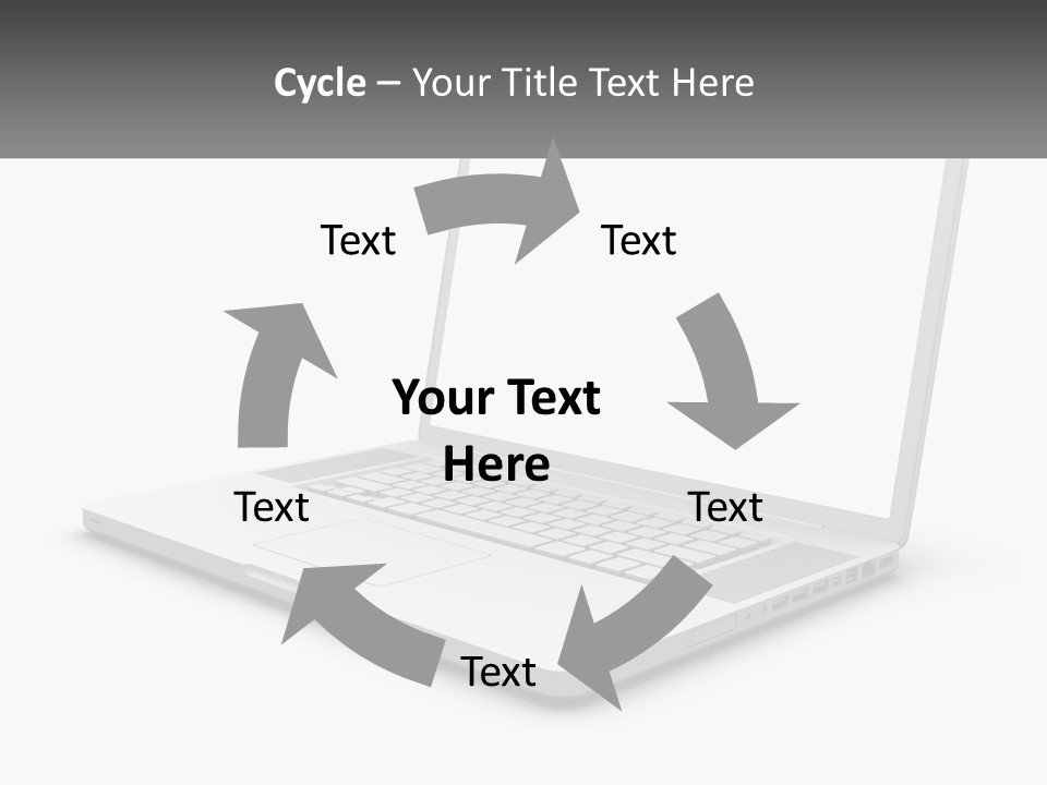 A Laptop Computer With A White Background PowerPoint Template