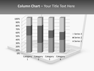 A Laptop Computer With A White Background PowerPoint Template