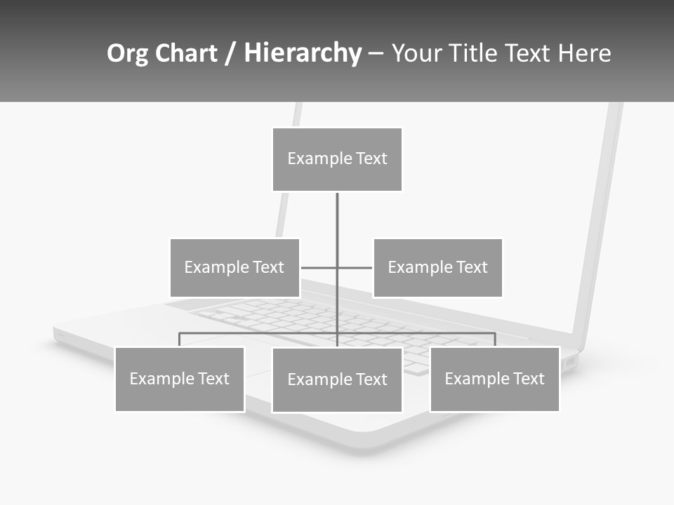 A Laptop Computer With A White Background PowerPoint Template