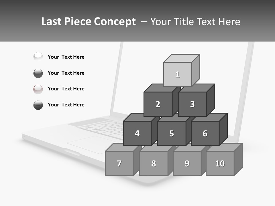 A Laptop Computer With A White Background PowerPoint Template