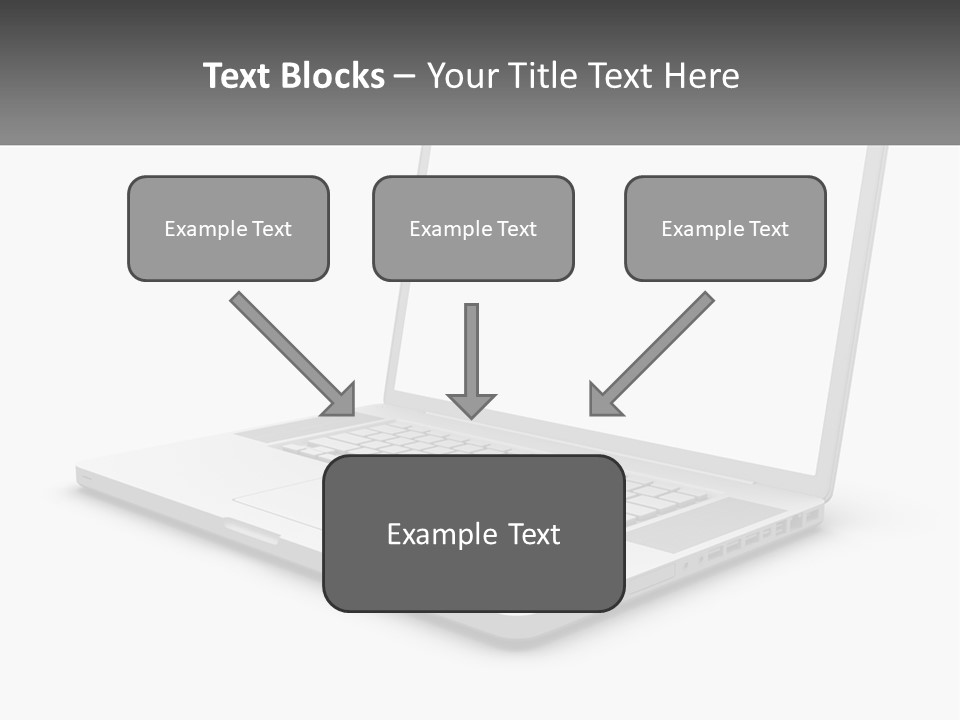 A Laptop Computer With A White Background PowerPoint Template