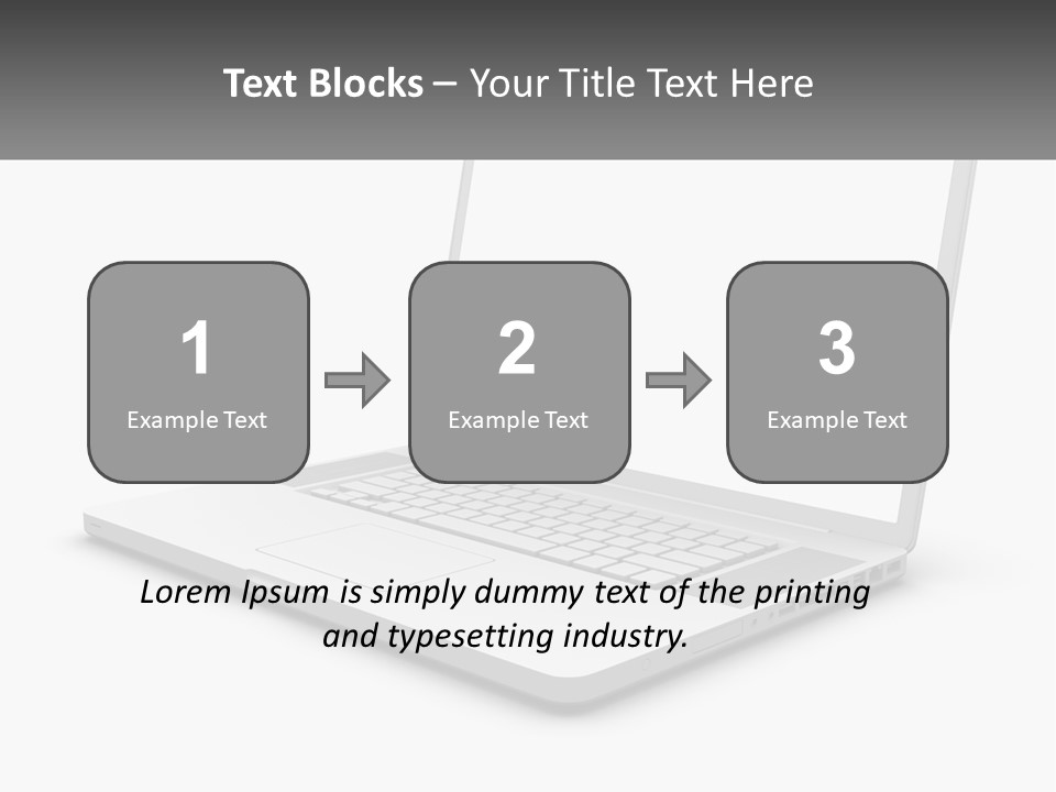 A Laptop Computer With A White Background PowerPoint Template