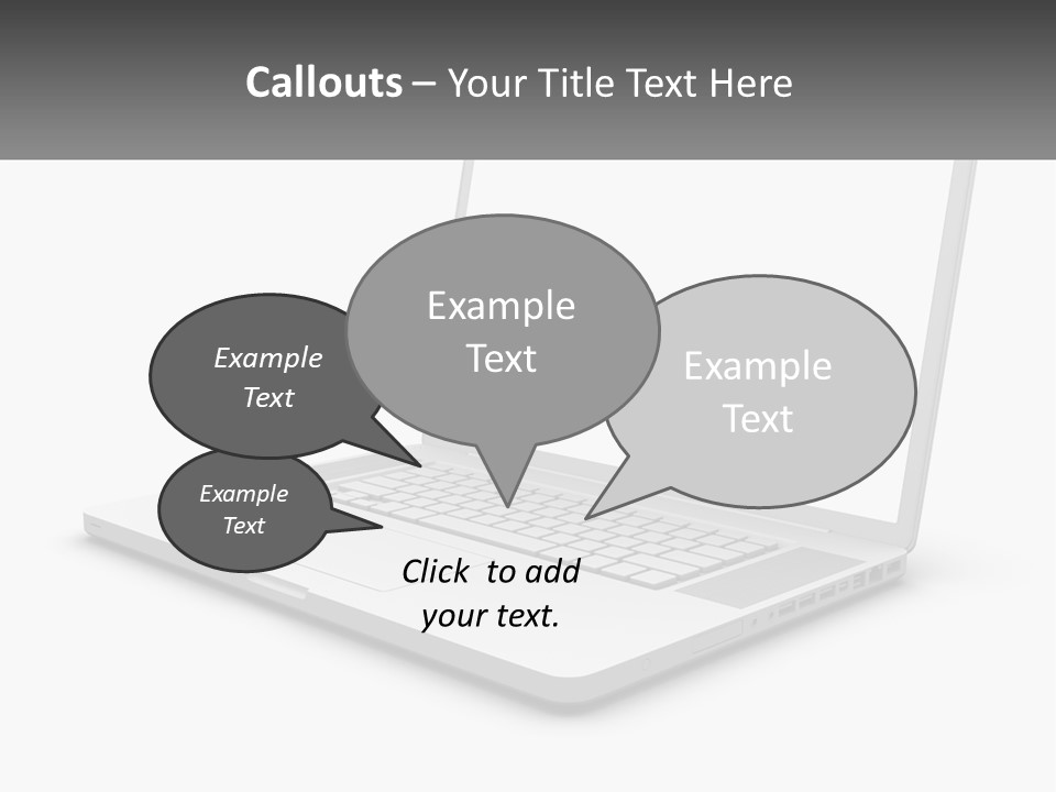 A Laptop Computer With A White Background PowerPoint Template