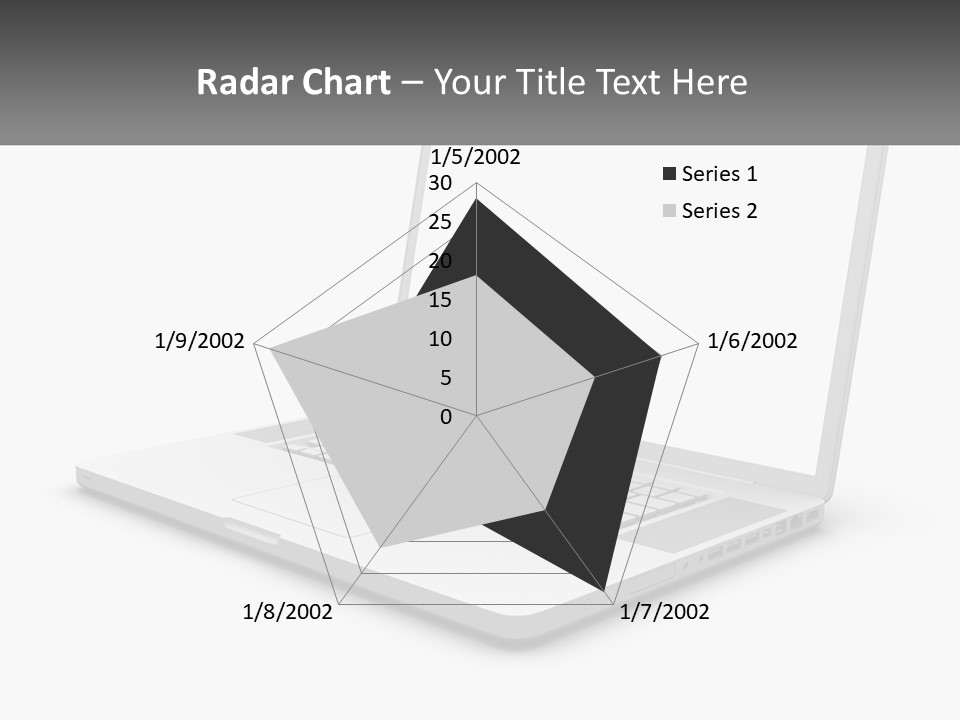 A Laptop Computer With A White Background PowerPoint Template