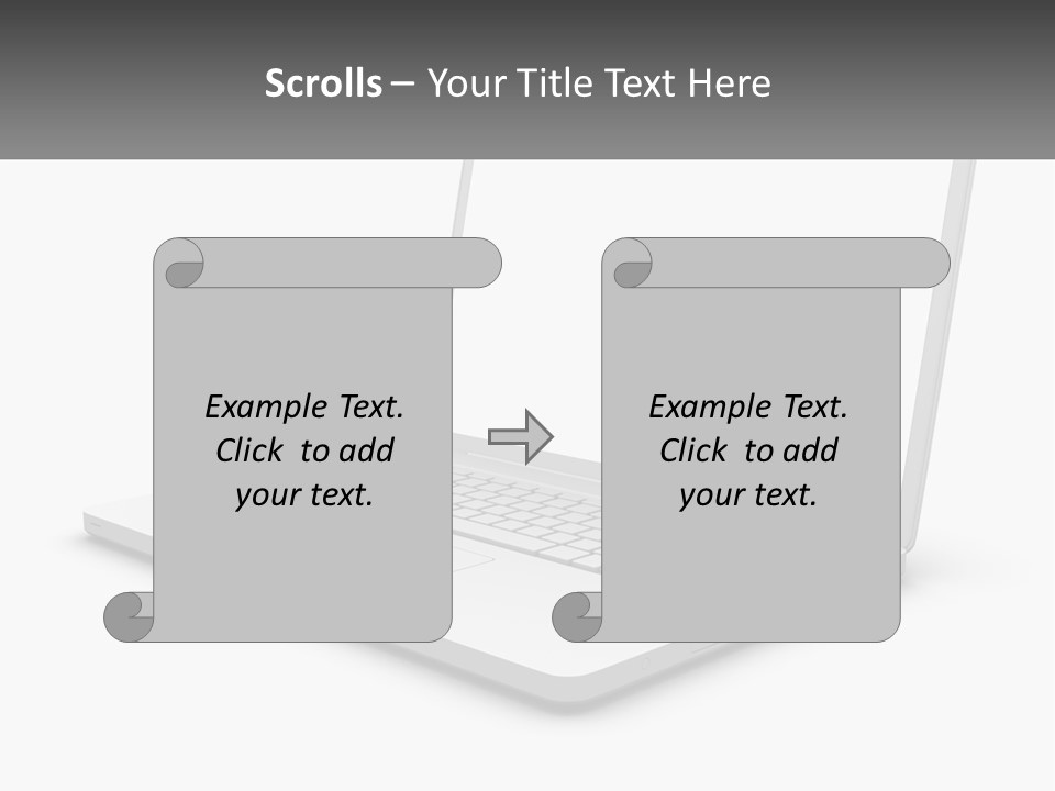 A Laptop Computer With A White Background PowerPoint Template