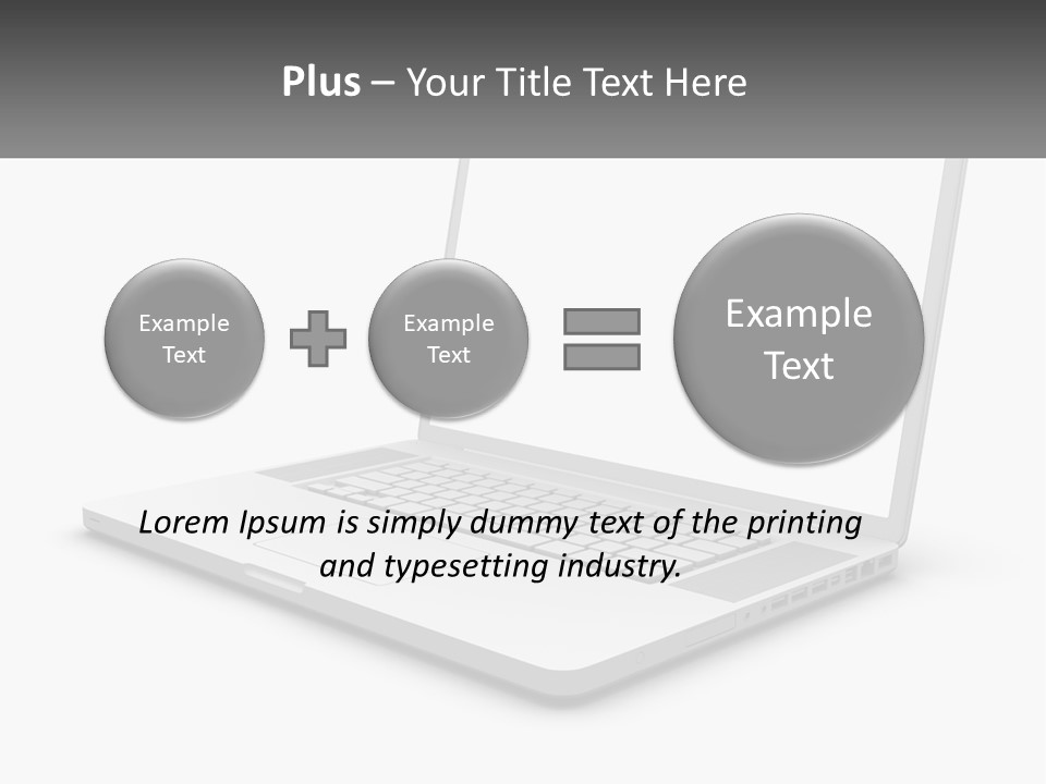 A Laptop Computer With A White Background PowerPoint Template