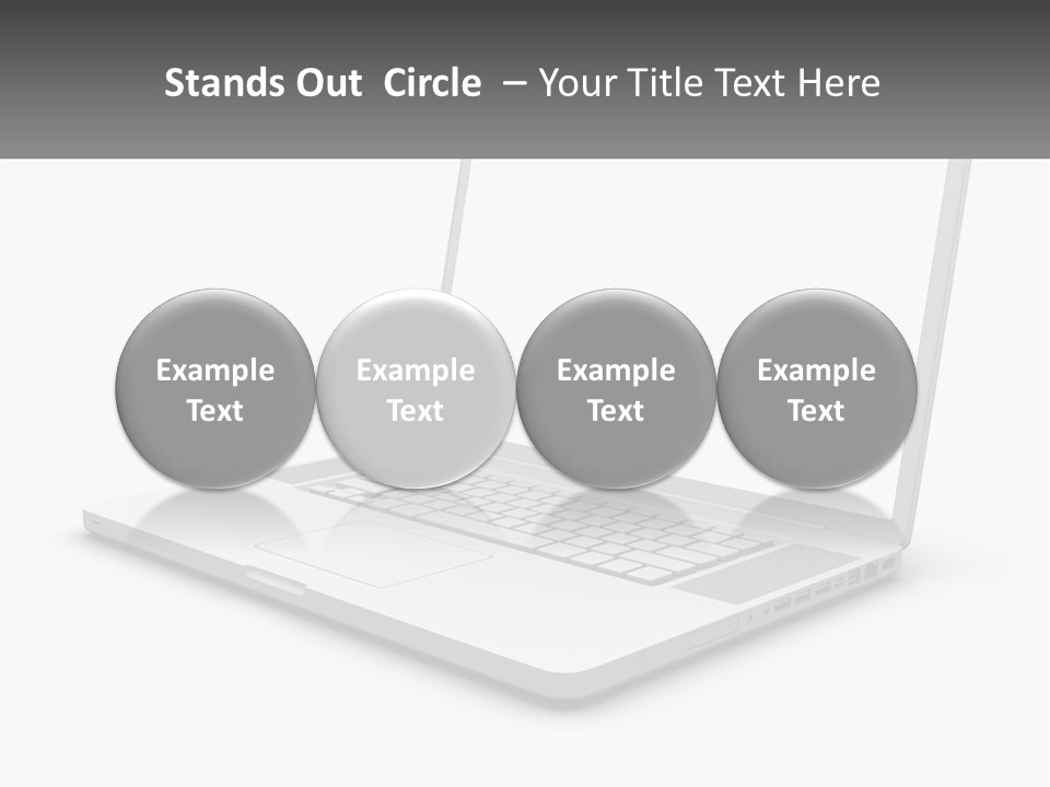 A Laptop Computer With A White Background PowerPoint Template