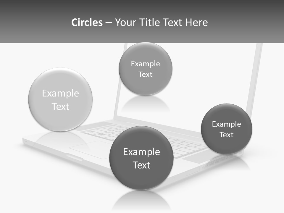 A Laptop Computer With A White Background PowerPoint Template