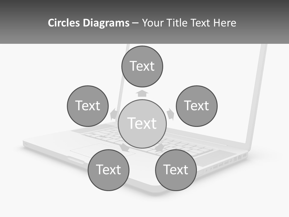 A Laptop Computer With A White Background PowerPoint Template