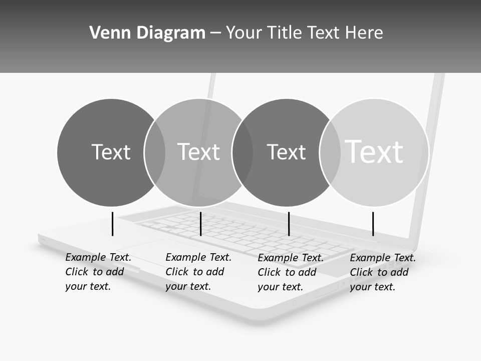 A Laptop Computer With A White Background PowerPoint Template
