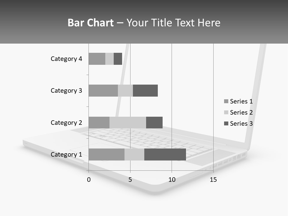 A Laptop Computer With A White Background PowerPoint Template