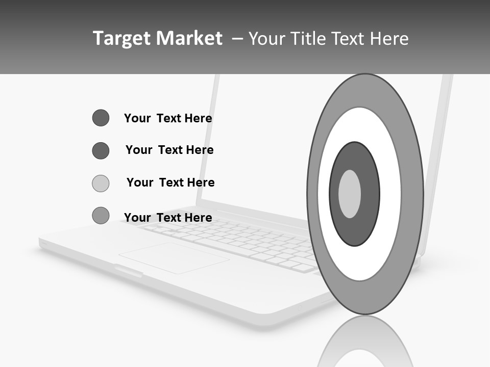 A Laptop Computer With A White Background PowerPoint Template