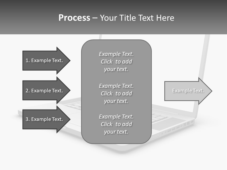 A Laptop Computer With A White Background PowerPoint Template