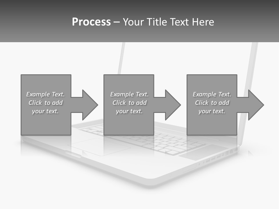 A Laptop Computer With A White Background PowerPoint Template