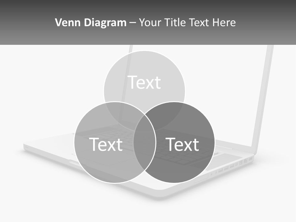 A Laptop Computer With A White Background PowerPoint Template