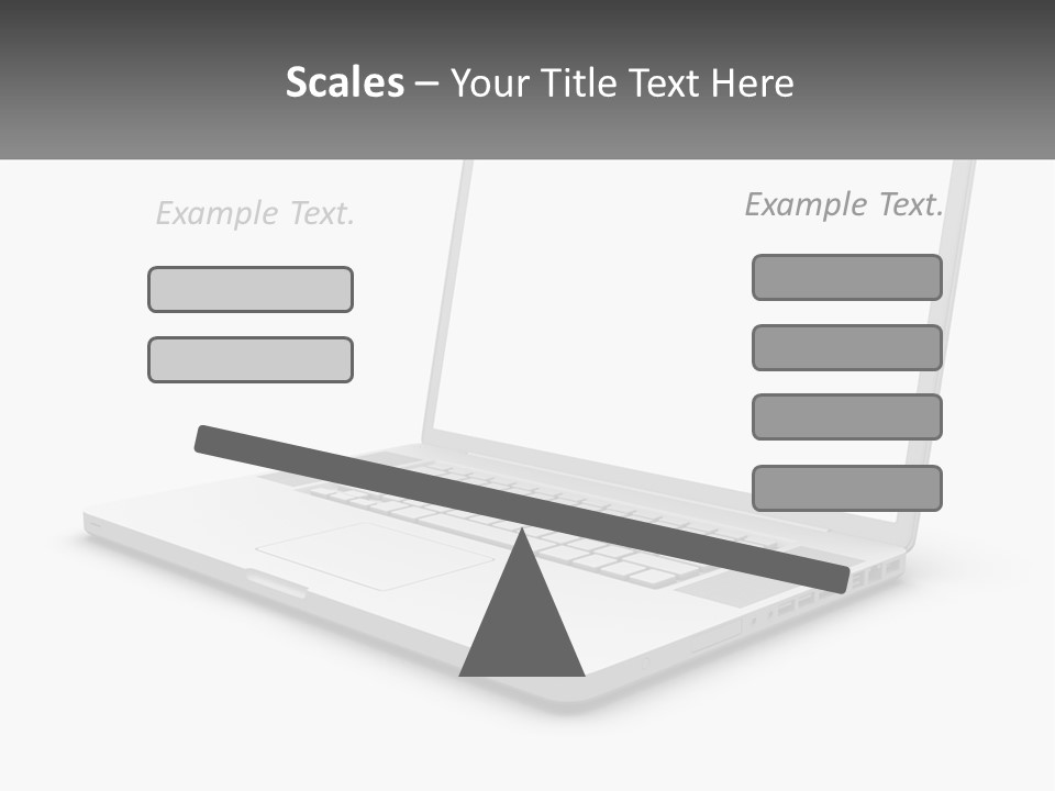 A Laptop Computer With A White Background PowerPoint Template