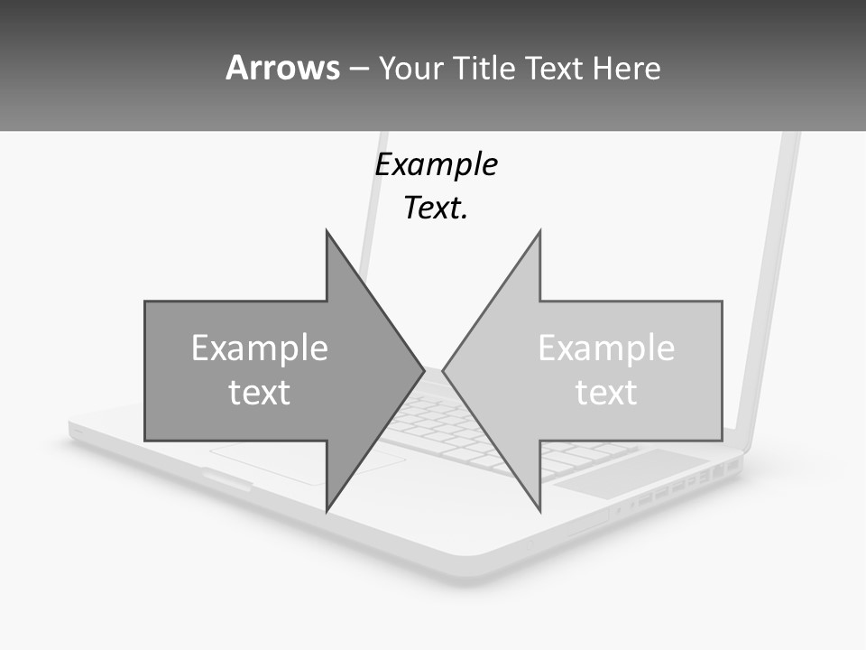 A Laptop Computer With A White Background PowerPoint Template