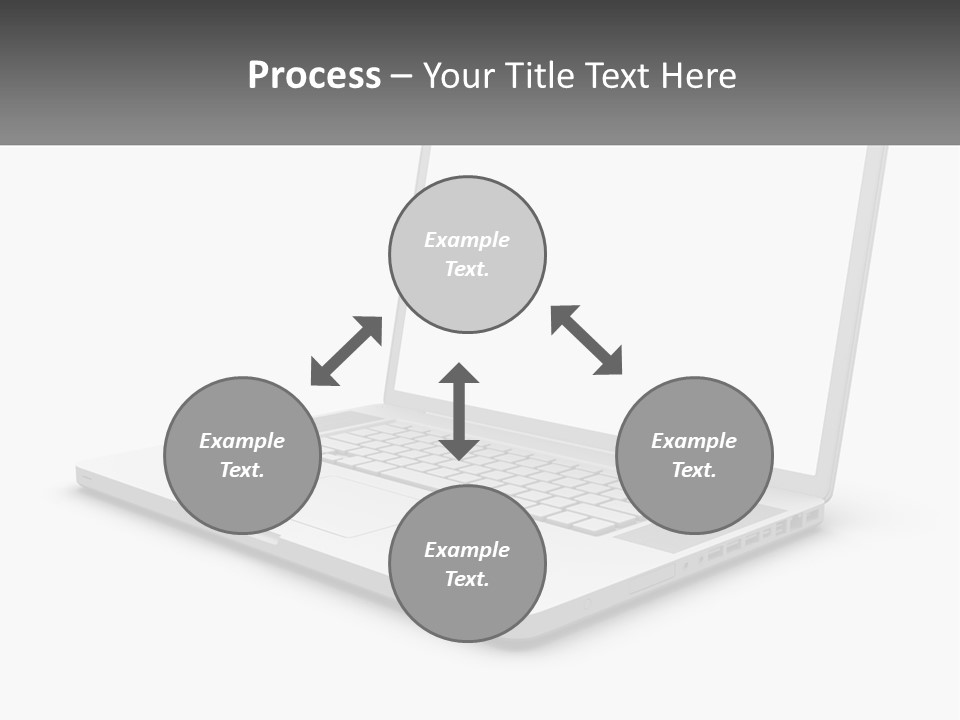 A Laptop Computer With A White Background PowerPoint Template