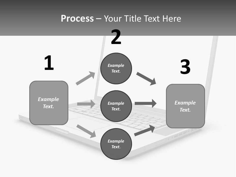 A Laptop Computer With A White Background PowerPoint Template