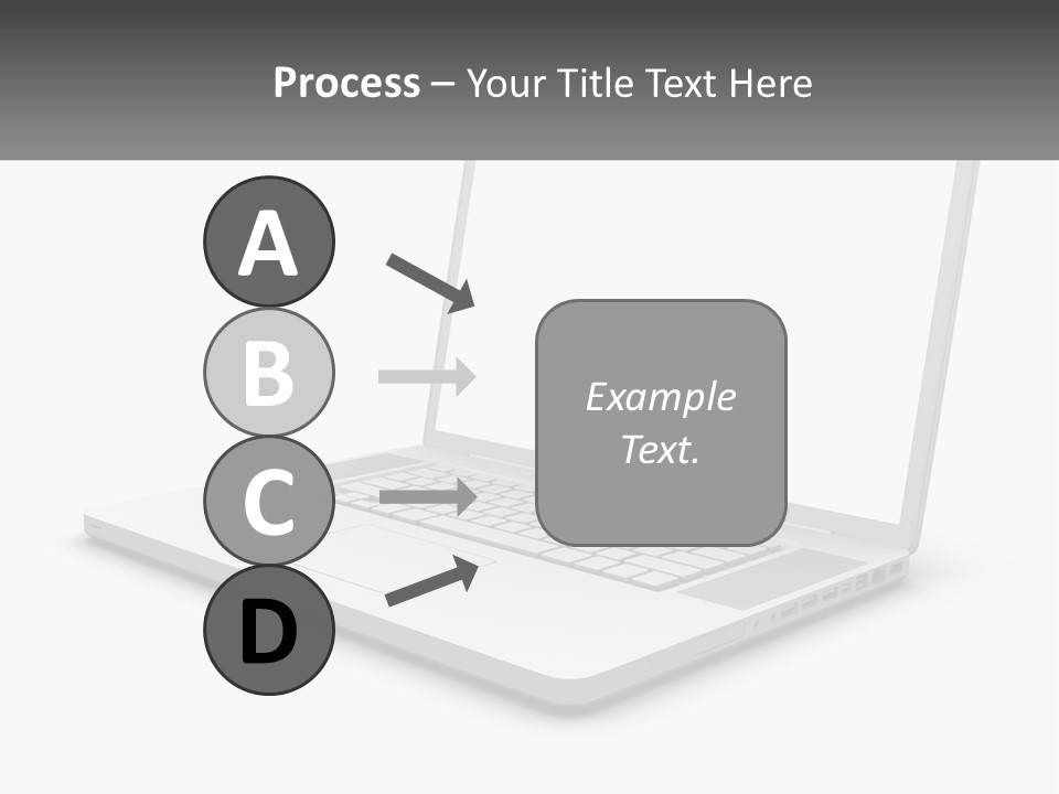 A Laptop Computer With A White Background PowerPoint Template