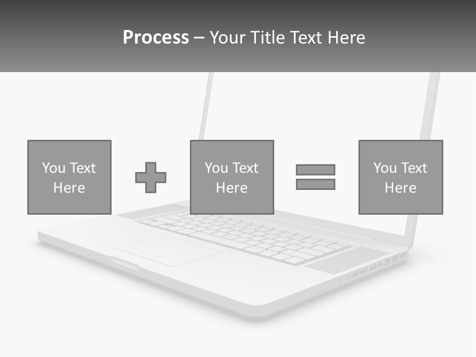 A Laptop Computer With A White Background PowerPoint Template