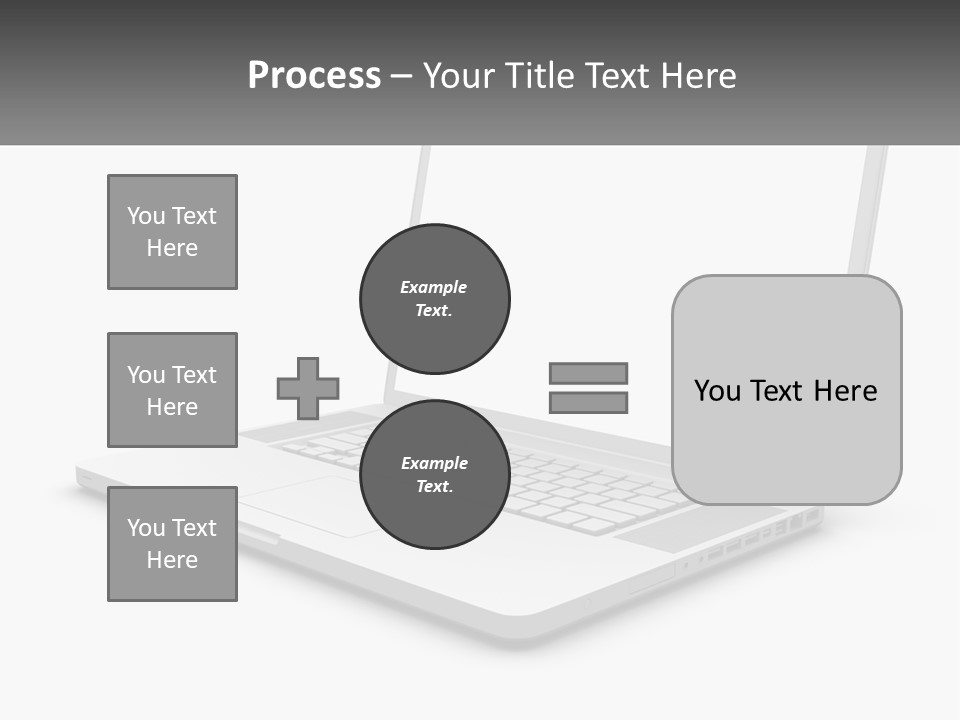 A Laptop Computer With A White Background PowerPoint Template