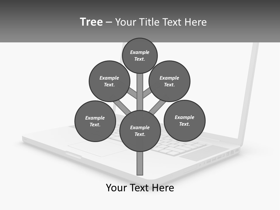 A Laptop Computer With A White Background PowerPoint Template