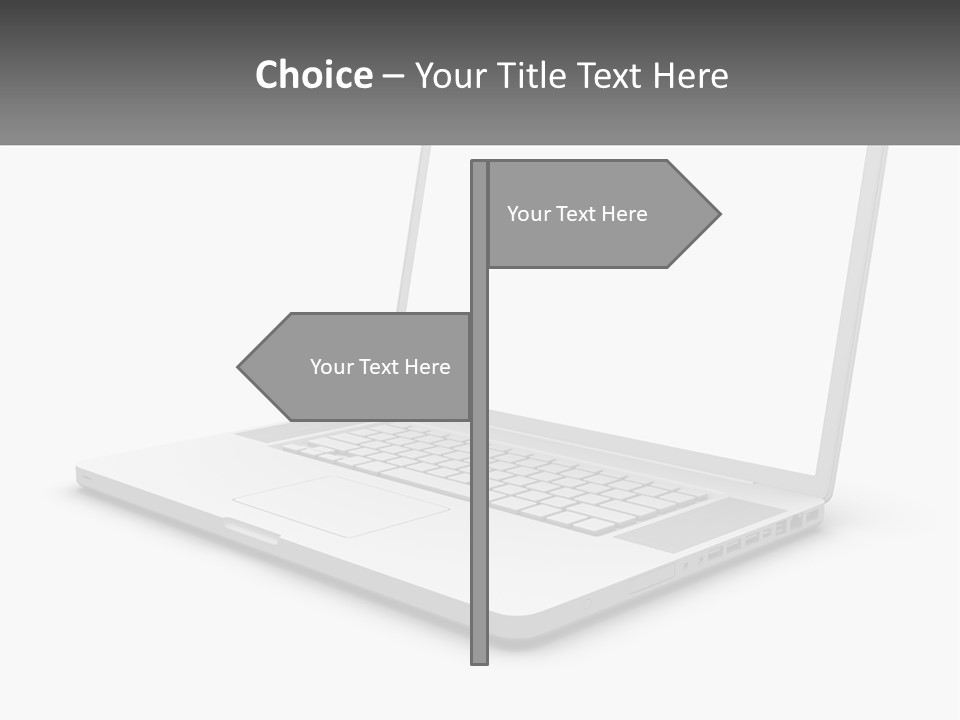 A Laptop Computer With A White Background PowerPoint Template