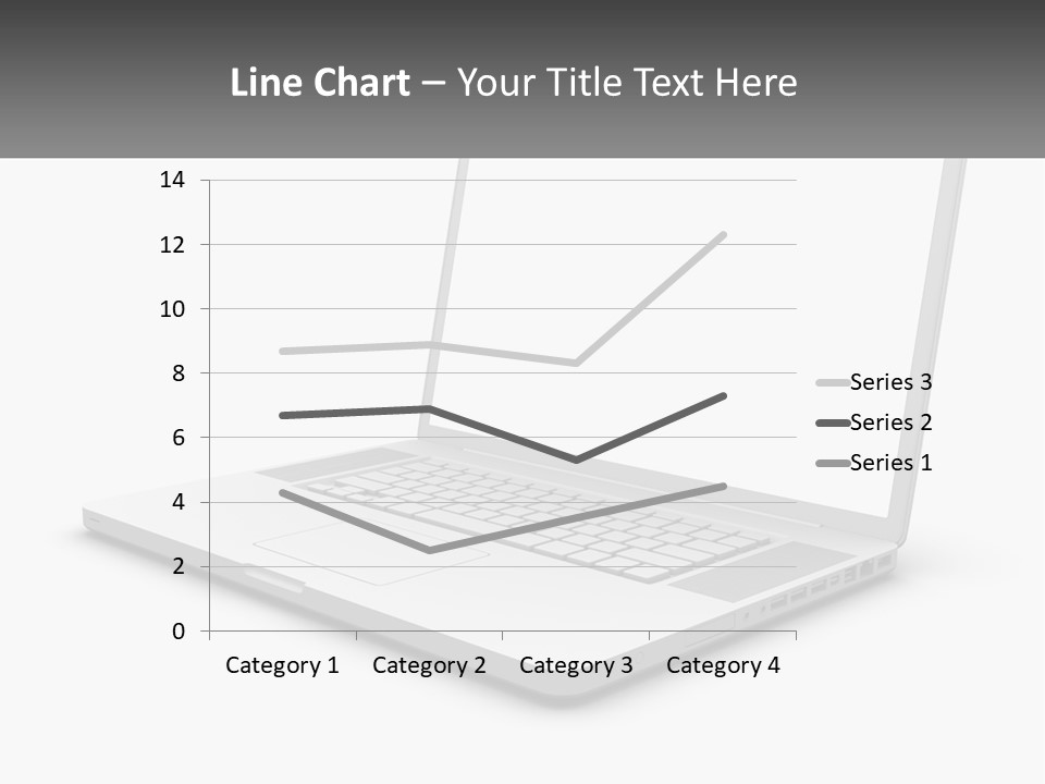A Laptop Computer With A White Background PowerPoint Template